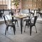 Flash Furniture 31.5 SQ Dining Table Brown Poly Top/Black Frame JJ-T14619-80-BRBK-GG - alternate 7